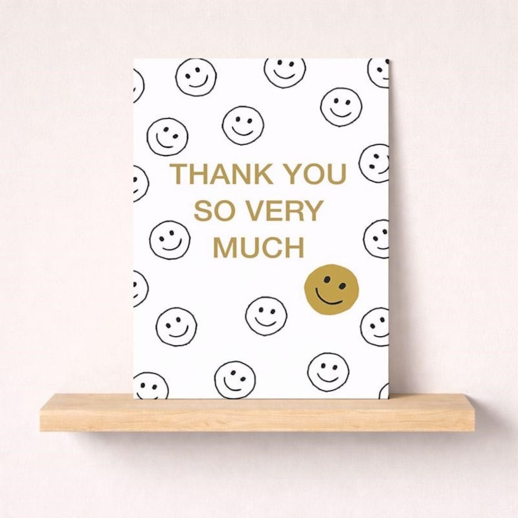 Large Thank You Card - Smiley Faces Large Thank You Card - Smiley Faces