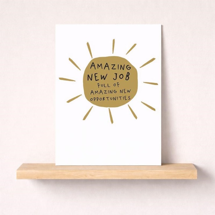 Large New Job Card - Sunshine Large New Job Card - Sunshine