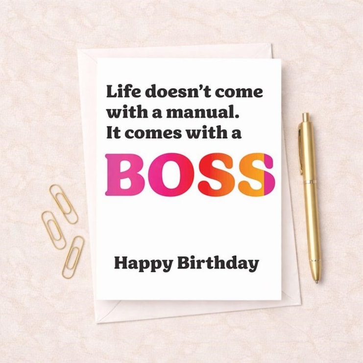 Large Birthday Card - Life Doesn't Come With A Manual Large Birthday Card - Life Doesn't Come With A Manual