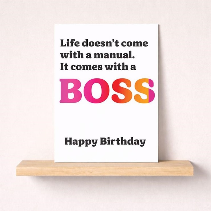 Large Birthday Card - Life Doesn't Come With A Manual Large Birthday Card - Life Doesn't Come With A Manual