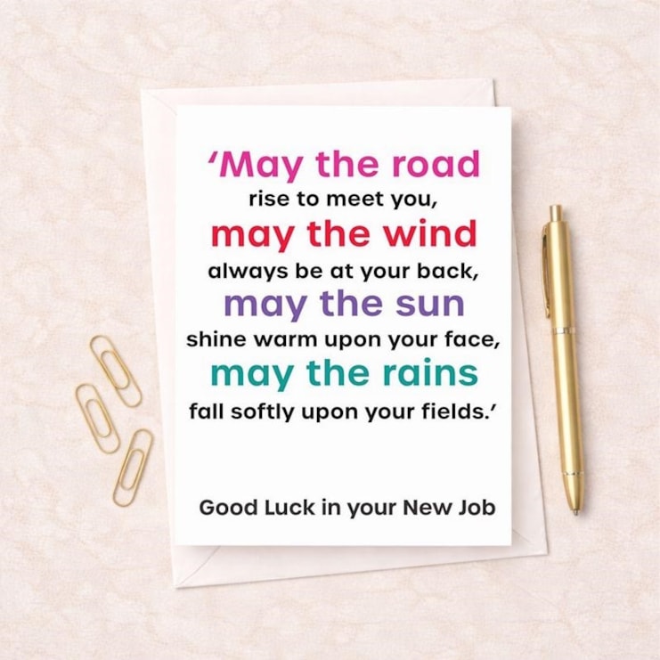 Large Just To Say Card - May The Road Rise To Meet You