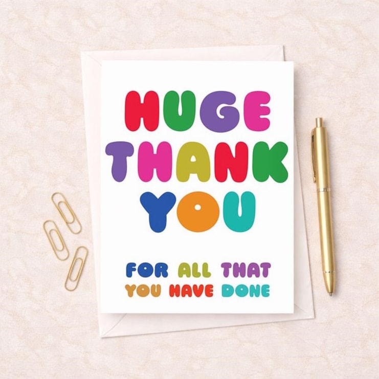 Large Thank You Card - For All That You Have Done Large Thank You Card - For All That You Have Done