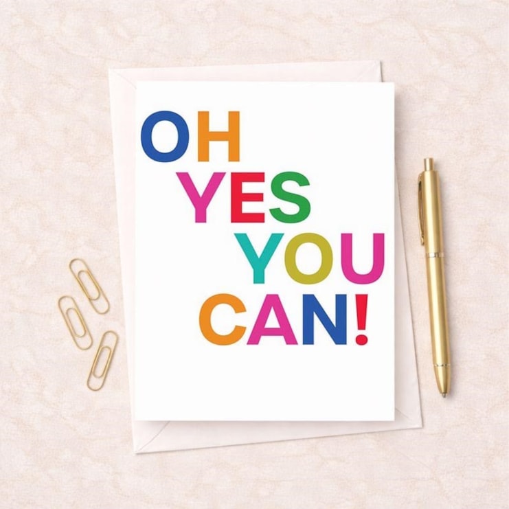 Large Just To Say Card - Oh Yes You Can