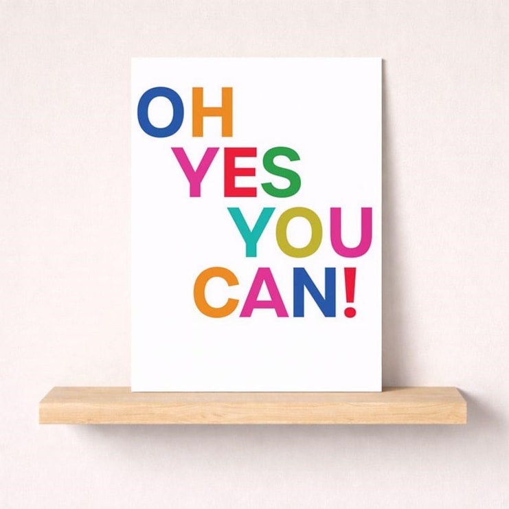 Large Just To Say Card - Oh Yes You Can