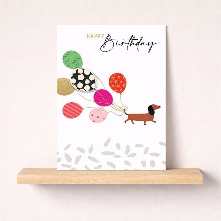 Large Birthday Card - Sausage Dog