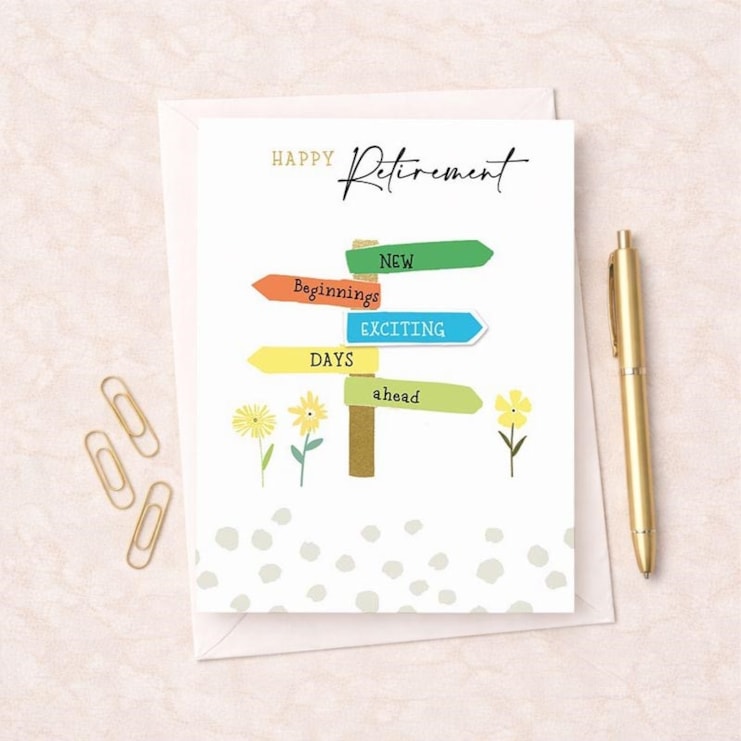 Large Retirement Card - Sign Post Large Retirement Card - Sign Post
