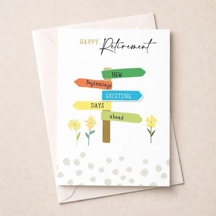 Large Retirement Card - Sign Post