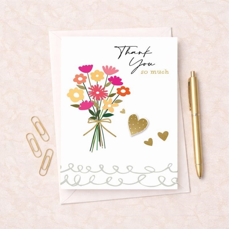 Large Thank You Card - Bouquet
