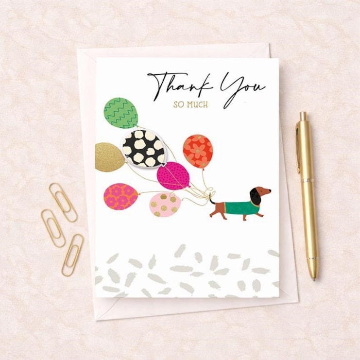 Large Thank You Card - Sausage Dog Large Thank You Card - Sausage Dog