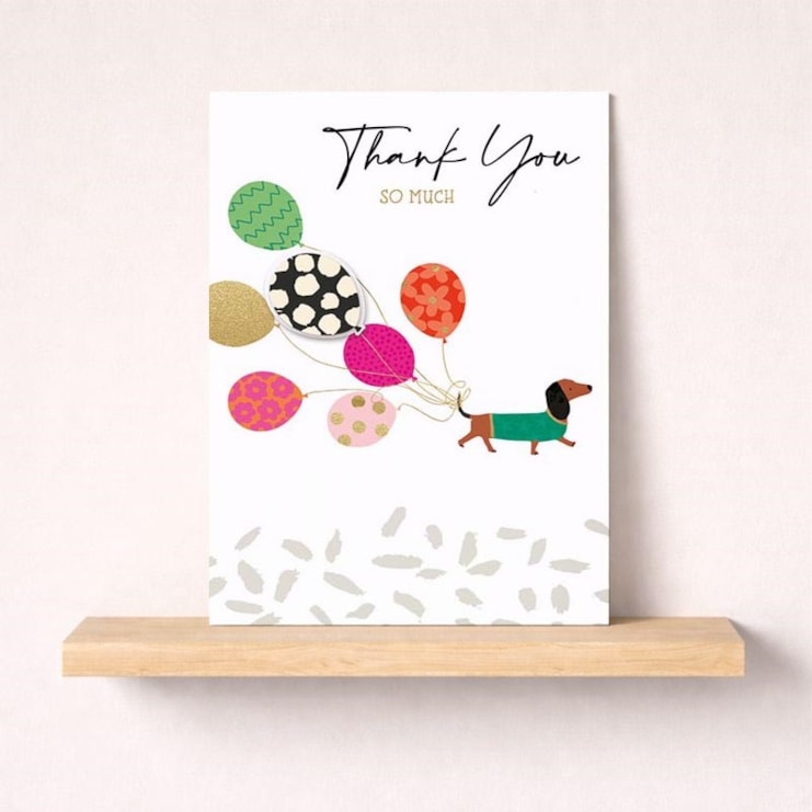 Large Thank You Card - Sausage Dog