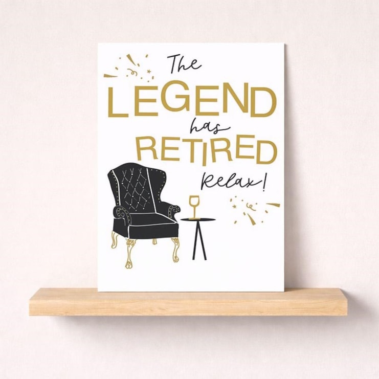 Large Retirement Card - The Legend