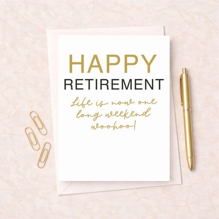 Large Retirement Card - One Long Weekend Large Retirement Card - One Long Weekend