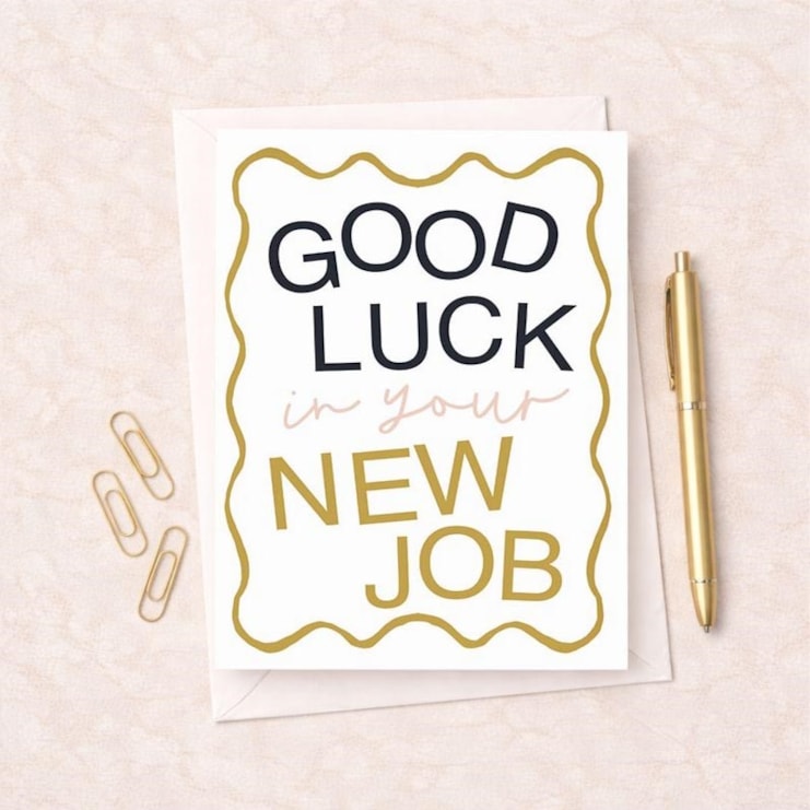 Large New Job Card - Good Luck