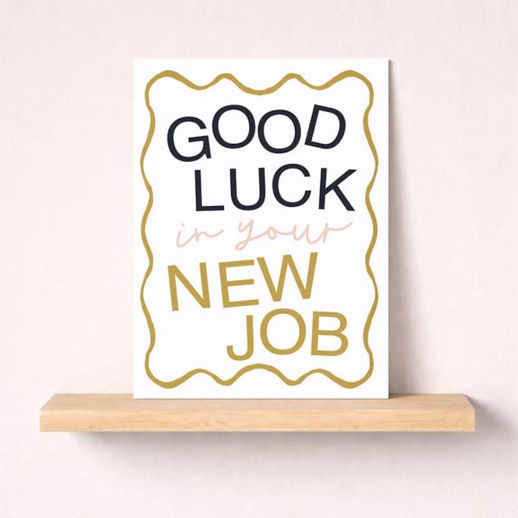 Large New Job Card - Good Luck Large New Job Card - Good Luck
