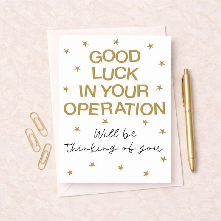 Large Get Well Soon Card - Good Luck In Your Operation Large Get Well Soon Card - Good Luck In Your Operation