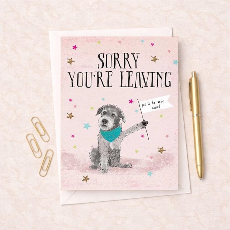 Large Sorry You're Leaving Card - Dog Large Sorry You're Leaving Card - Dog