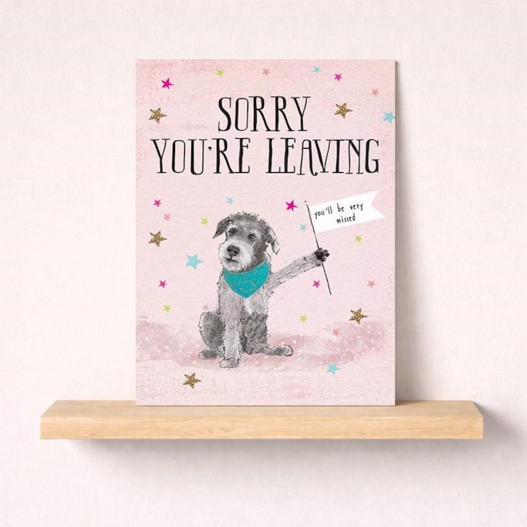 Large Sorry You're Leaving Card - Dog Large Sorry You're Leaving Card - Dog
