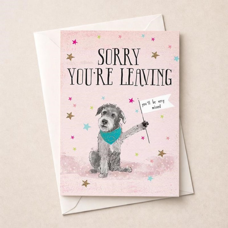 Large Sorry You're Leaving Card - Dog Large Sorry You're Leaving Card - Dog