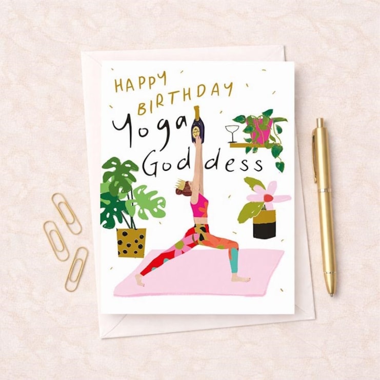 Large Birthday Card - Yoga Goddess Large Birthday Card - Yoga Goddess