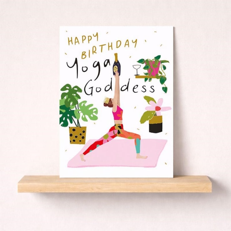 Large Birthday Card - Yoga Goddess Large Birthday Card - Yoga Goddess