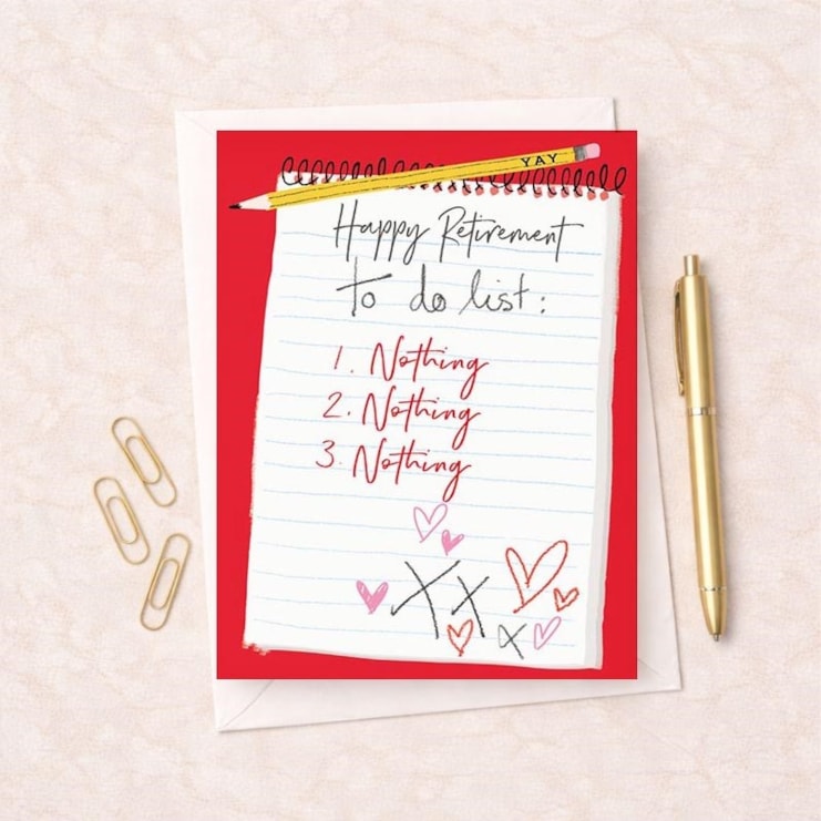 Large Retirement Card - To Do List