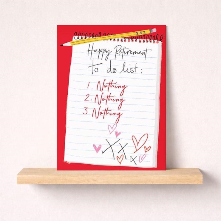 Large Retirement Card - To Do List Large Retirement Card - To Do List