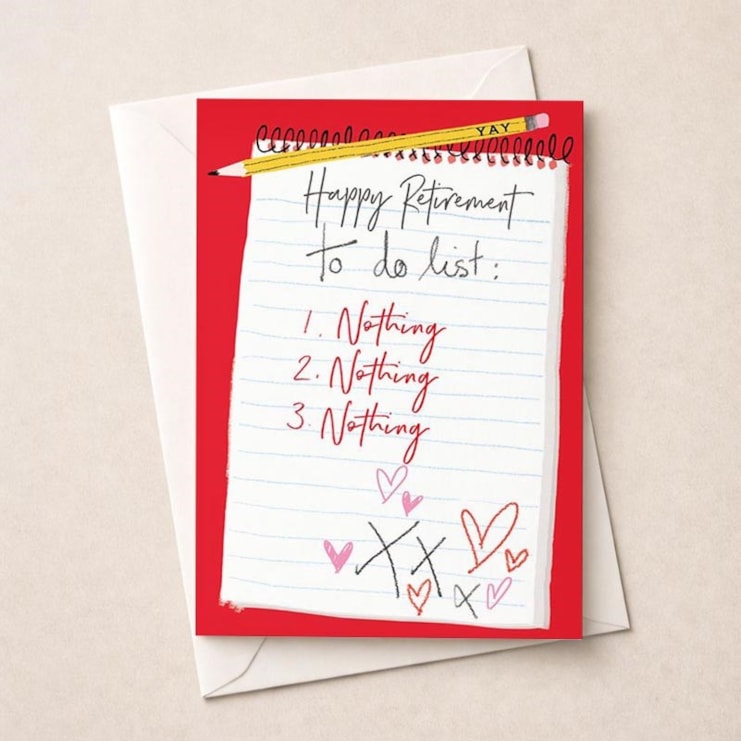 Large Retirement Card - To Do List