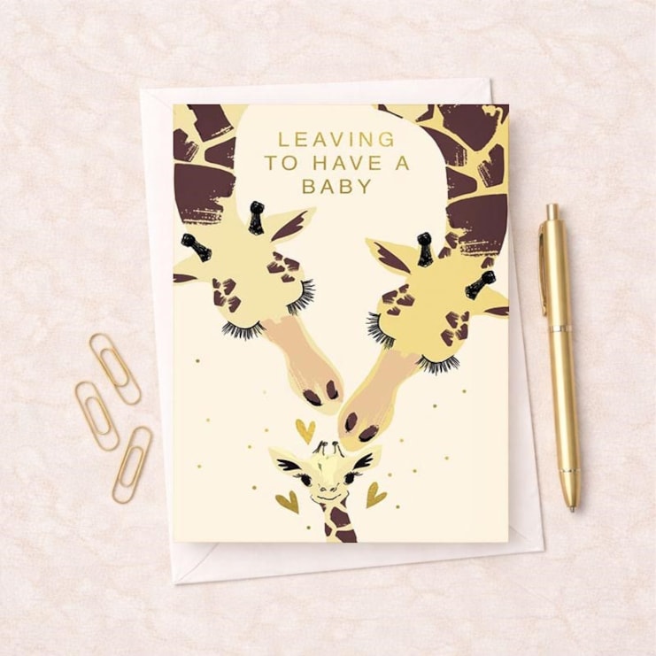 Large Leaving For A Baby Card - Large Leaving For A Baby Card -
