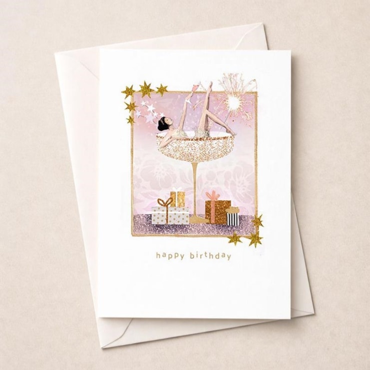 Birthday Card - Woman In A Cocktail