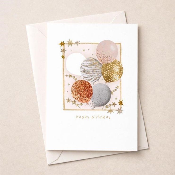 Birthday Card - Balloons