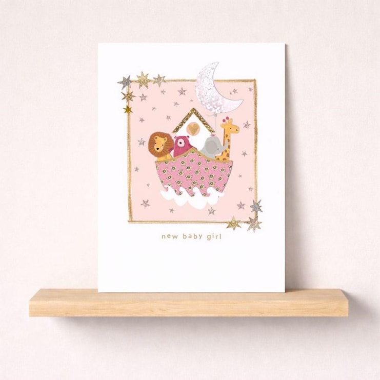 New Baby Card - Animals In A Boat New Baby Card - Animals In A Boat