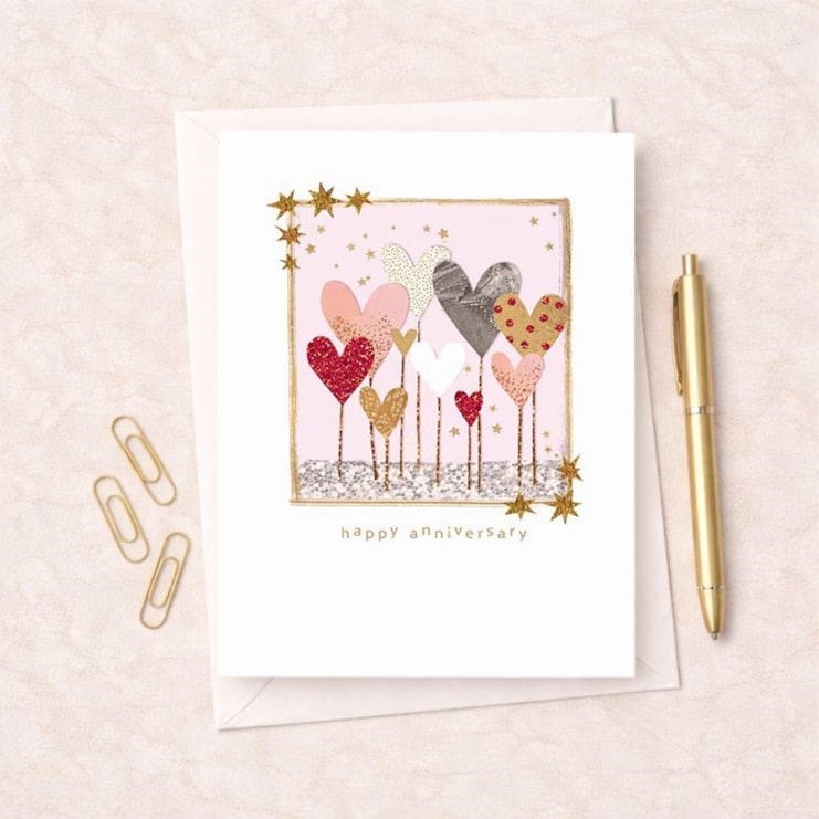 Anniversary Card - Group Of Hearts Anniversary Card - Group Of Hearts