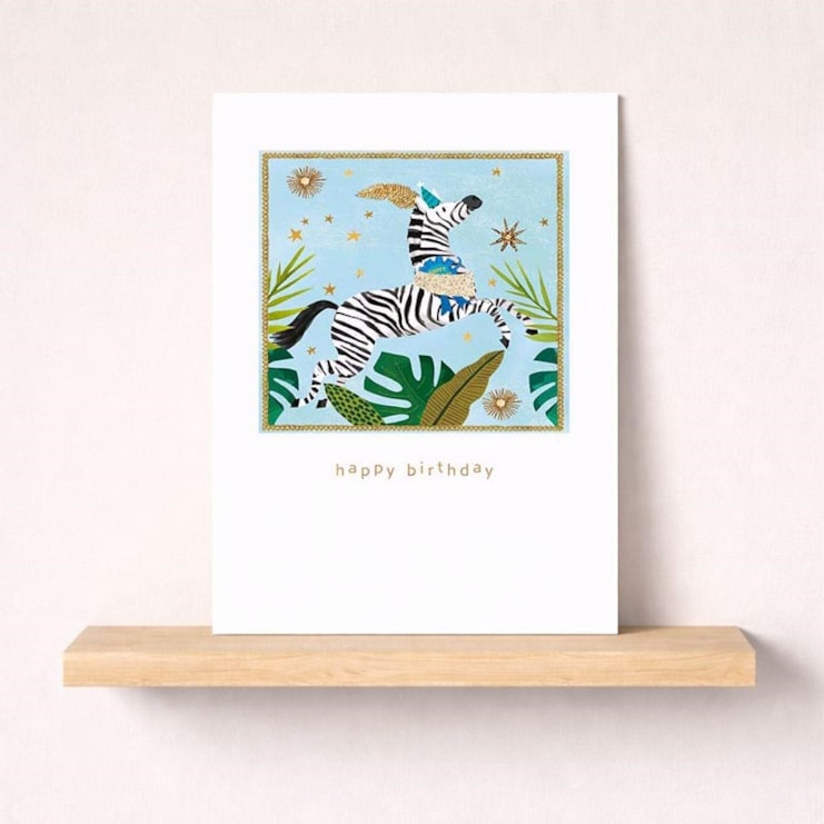 Birthday Card - Zebra