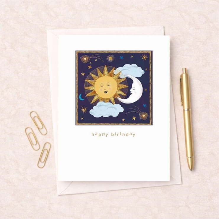 Birthday Card - Sun & Moon Birthday Card - Sun & Moon