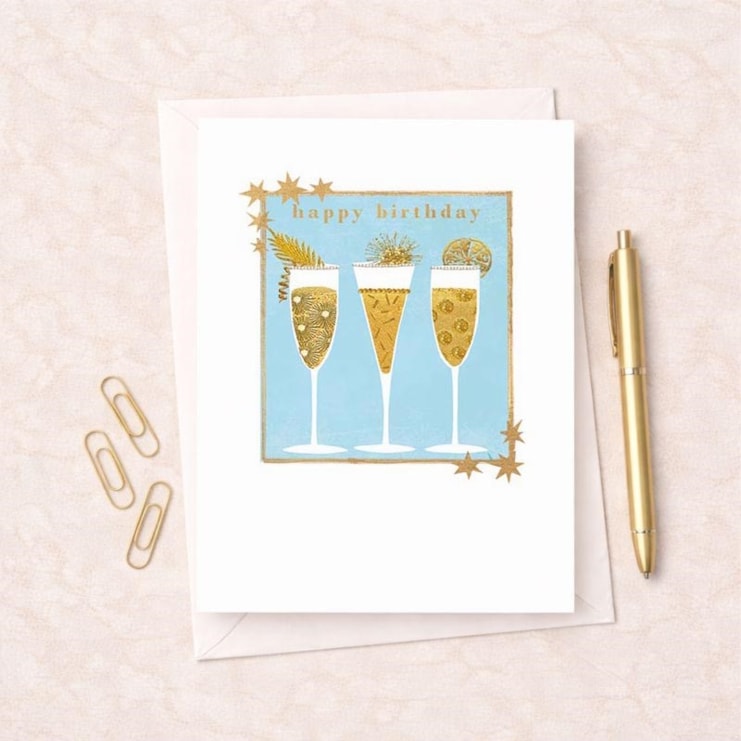 Birthday Card - Champagne Birthday Card - Champagne