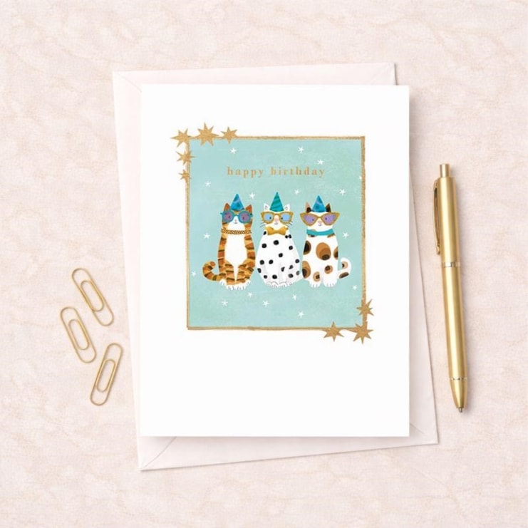 Birthday Card - Cute Cats Birthday Card - Cute Cats