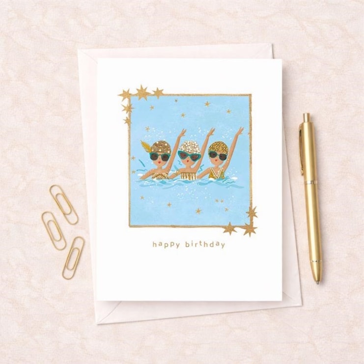 Birthday Card - Swimming Gals Birthday Card - Swimming Gals
