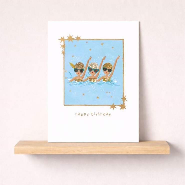 Birthday Card - Swimming Gals Birthday Card - Swimming Gals