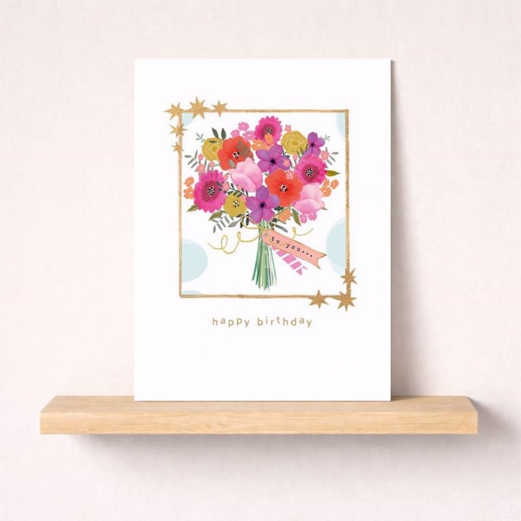 Birthday Card -  Bunch Of Flowers
