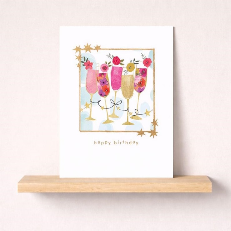 Birthday Card - Champagne Flutes Birthday Card - Champagne Flutes