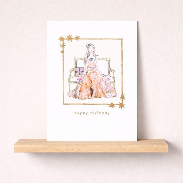 Birthday Card -  Lady In a Gown