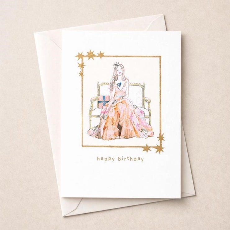 Birthday Card -  Lady In a Gown