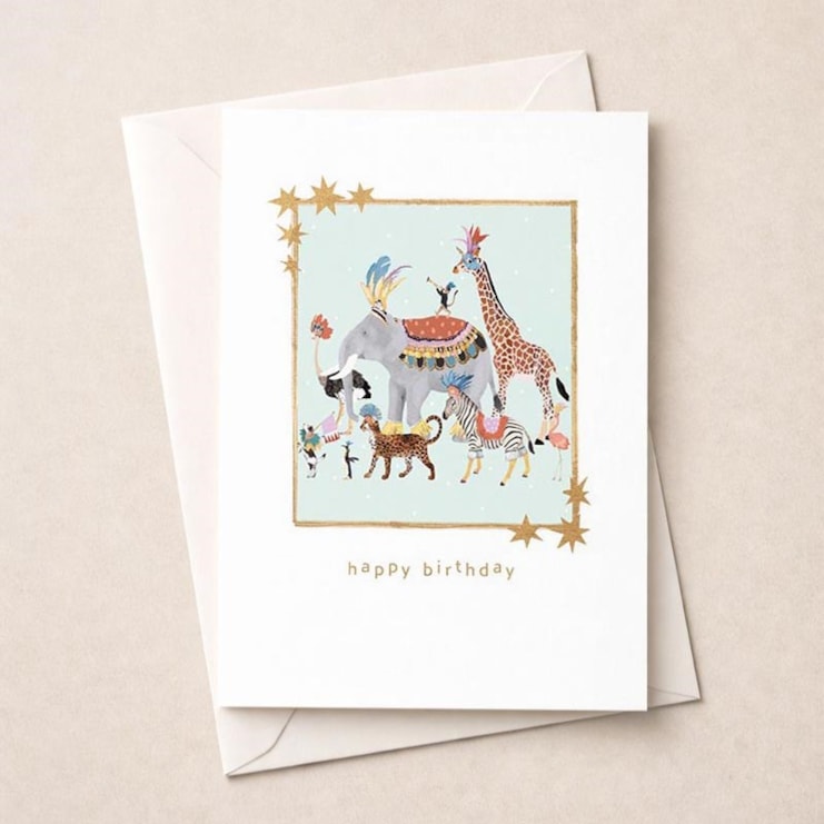 Birthday Card -  Circus Animals