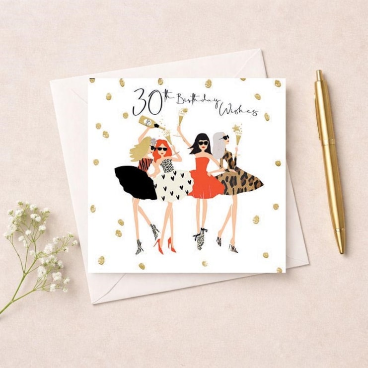 Age 30 Birthday Card - Glam Girls Age 30 Birthday Card - Glam Girls