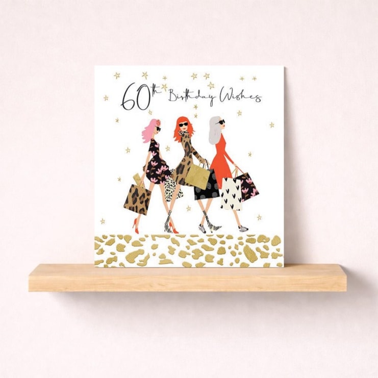 Age 60 Birthday Card - Shopping Trip Age 60 Birthday Card - Shopping Trip