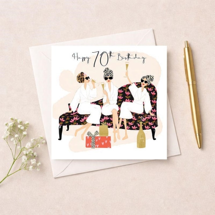 Age 70 Birthday Card - Spa Age 70 Birthday Card - Spa