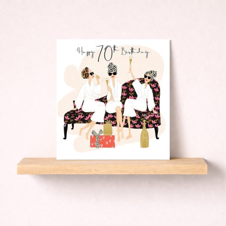 Age 70 Birthday Card - Spa Age 70 Birthday Card - Spa