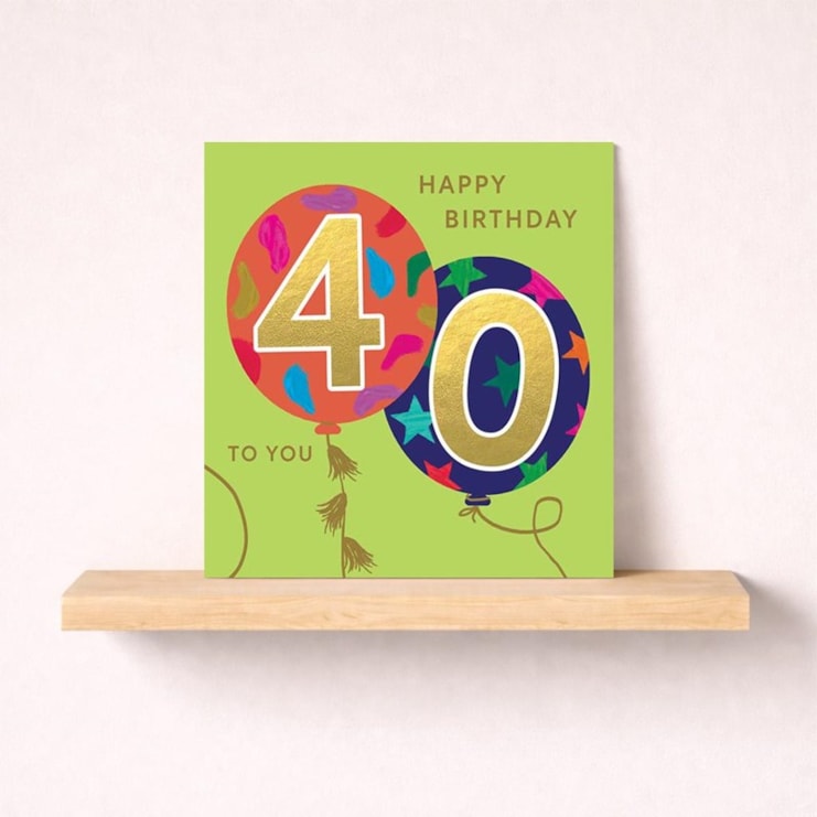 Age 40 Birthday Card - Balloons Age 40 Birthday Card - Balloons