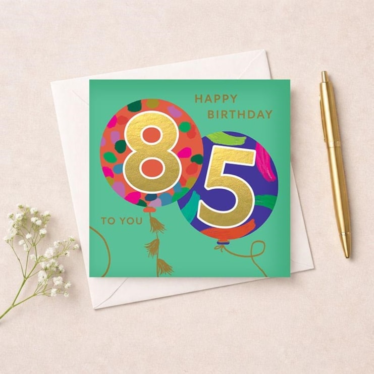 Age 85 Birthday Card - Balloons Age 85 Birthday Card - Balloons