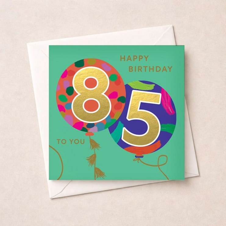 Age 85 Birthday Card - Balloons Age 85 Birthday Card - Balloons